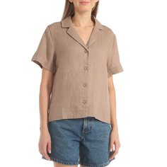 Рубашка женская Maison David ML2106 коричневая S