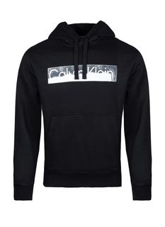 Толстовка Calvin Klein Ls Faded Logo Po Hoodie для мужчин, размер S, 40JM973, чёрная