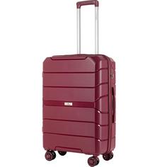 Чемодан унисекс LCase SINGAPORE бордовый, 67.5x45x27.5 см