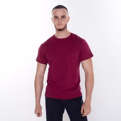 Футболка мужская NoBrand 9606646 бордовая 48 RU