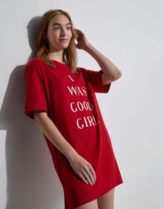 Ночная сорочка женская Gloria Jeans GSL001762 красная M (44)