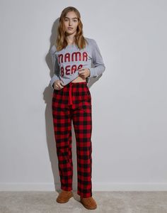 Брюки домашние женские Gloria Jeans GSL001759 красные XL/170 (48)