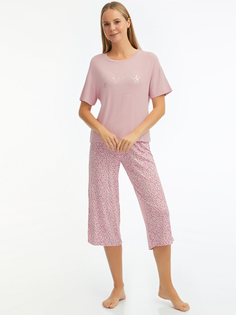 Пижама женская oodji 56002248-1 розовая L