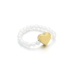 Кольцо для женщин, с сердцем, CR0330031G, жёлто-прозрачное Connie.Steel