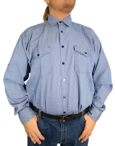 Джинсовая рубашка мужская Barcotti 198033 голубая 3XL