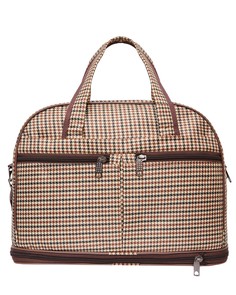 Дорожная сумка унисекс BAGS-ART LM 40-48 коричневая/бежевая, 30x41x20 см