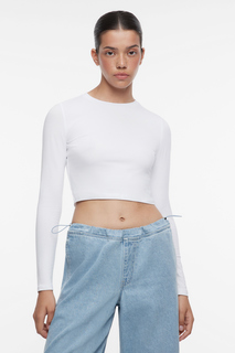 Лонгслив женский Befree LONGCROP2 белый XS