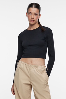 Лонгслив женский Befree LONGCROP2 черный XS