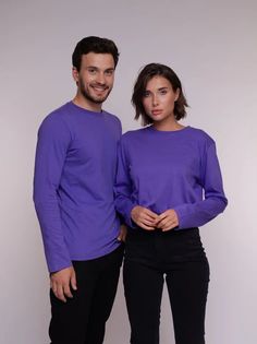 Лонгслив унисекс Uzcotton UZ-M-L фиолетовый 3XL