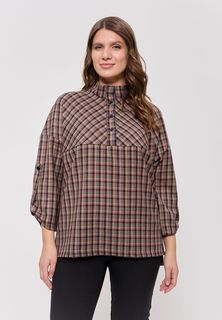 Блуза женская CLEO 1435 коричневая 52 RU
