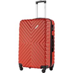Чемодан унисекс LCase New Delhi красный, 71.5x47.5x27.5 см