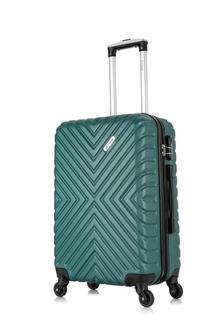 Чемодан унисекс LCase New Delhi темно-зеленый, 62x41x24 см