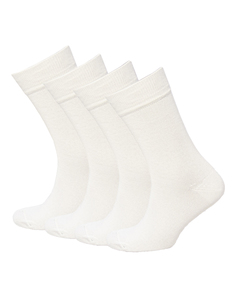 Комплект носков мужских Status Классические из хлопка белых 29, 4 пары