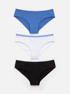 Комплект трусов женских Infinity Lingerie 31204122033 белый; синий; черный M, 3 шт.