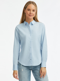 Рубашка женская oodji 13K03001-1B синяя 38 EU