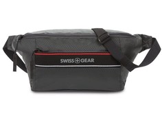 SwissGear Сумка на пояс SWISSGEAR, серая, полиэстер с плетением рип-стоп, 38 x 5 x 15 см