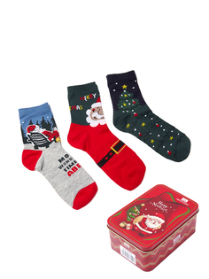 Комплект носков мужских Мастер Хлопка socksnewyear разноцветных 41-46, 3 пары