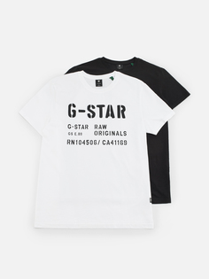 Набор футболок G-Star Raw для мужчин, D22203-336-8746, чёрный-белый, размер M, 2 шт.