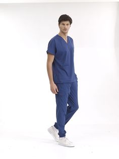 Костюм медицинский мужской Cizgimedikal Uniforma EJL100 синий XL