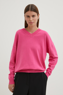 Пуловер женский Finn Flare BAS-10150 розовый XL