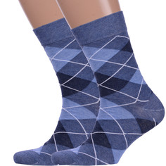 Комплект носков мужских Брестский чулочный комбинат 2-15с2125 синих 27, 2 пары