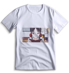 Футболка Top T-shirt Kaguya-Sama Love is War Кагуя Сама в Любви как на Войне 0037 белая S