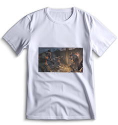 Футболка Top T-shirt Sekiro shadow die twice (Секиро, Япония, Соулс Лайк ) 0085 белая 3XS