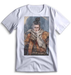 Футболка Top T-shirt Sekiro shadow die twice (Секиро, Япония, Соулс Лайк ) 0012 белая XL