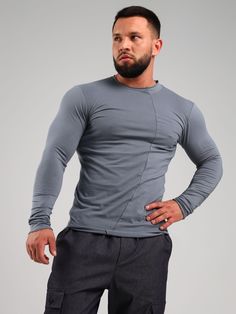 Лонгслив мужской FIZULI F-LONG003H серый XL