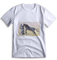 Футболка Top T-shirt зебра ( с зеброй) 0055 белая M