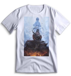 Футболка Top T-shirt Sekiro shadow die twice (Секиро, Япония, Соулс Лайк ) 0053 белая 3XS