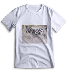 Футболка Top T-shirt зебра ( с зеброй) 0033 белая 3XS