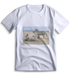 Футболка Top T-shirt зебра ( с зеброй) 0024 белая S