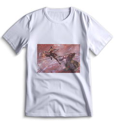 Футболка Top T-shirt Sekiro shadow die twice (Секиро, Япония, Соулс Лайк ) 0006 белая 3XS