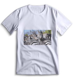 Футболка Top T-shirt зебра ( с зеброй) 0062 белая XS