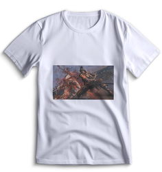 Футболка Top T-shirt Sekiro shadow die twice (Секиро, Япония, Соулс Лайк ) 0088 белая 3XS