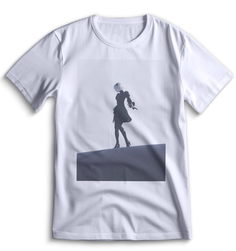 Футболка Top T-shirt Nier Automata (Ниа Автомата, Туби, 2b) 0193 белая 3XS
