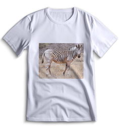 Футболка Top T-shirt зебра ( с зеброй) 0026 белая 3XS