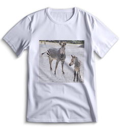 Футболка Top T-shirt зебра ( с зеброй) 0083 белая 3XS