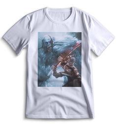 Футболка Top T-shirt Sekiro shadow die twice (Секиро, Япония, Соулс Лайк ) 0077 белая 3XS