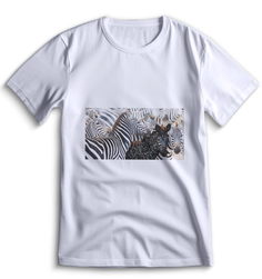 Футболка Top T-shirt зебра ( с зеброй) 0094 белая M