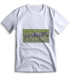 Футболка Top T-shirt зебра ( с зеброй) 0041 белая XS
