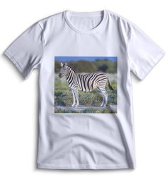 Футболка Top T-shirt зебра ( с зеброй) 0005 белая M