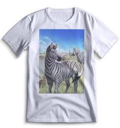 Футболка Top T-shirt зебра ( с зеброй) 0016 белая L