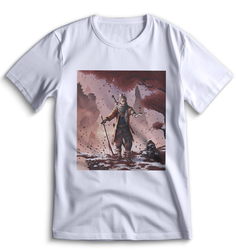 Футболка Top T-shirt Sekiro shadow die twice (Секиро, Япония, Соулс Лайк ) 0042 белая S