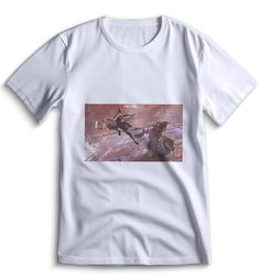 Футболка Top T-shirt Sekiro shadow die twice (Секиро, Япония, Соулс Лайк ) 0046 белая XXS