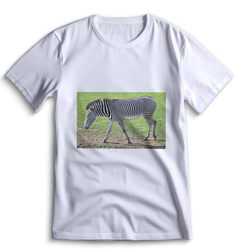 Футболка Top T-shirt зебра ( с зеброй) 0011 белая XXS