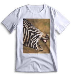 Футболка Top T-shirt зебра ( с зеброй) 0099 белая 3XS