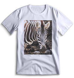 Футболка Top T-shirt зебра ( с зеброй) 0030 белая 3XS