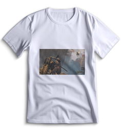 Футболка Top T-shirt Sekiro shadow die twice (Секиро, Япония, Соулс Лайк ) 0091 белая 3XS
